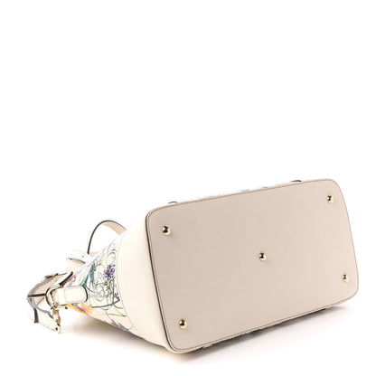 Gucci Canvas Flora Infinity Medium Nice Top Handle Dome Bag White 4 of 10