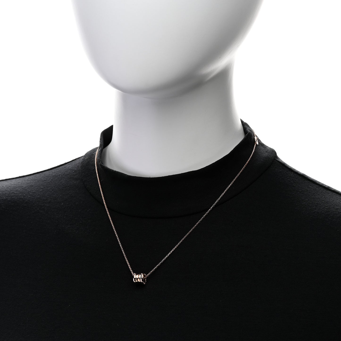 18K Rose Gold Mini B.Zero1 Pendant Necklace