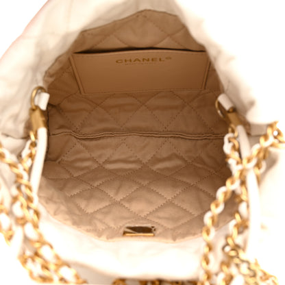 Chanel Shiny Calfskin Quilted Mini Chanel 22 White 5 of 15