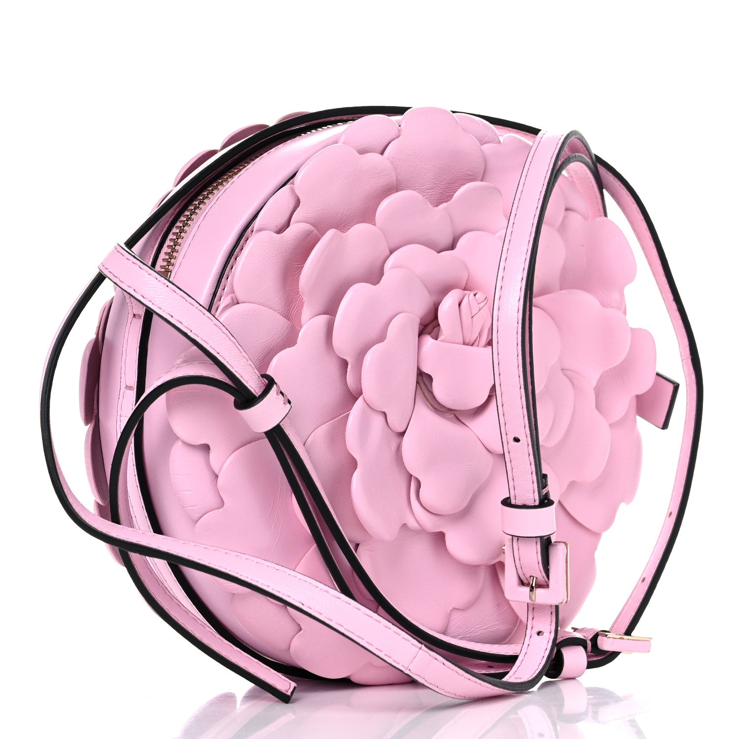 Valentino Garavani Nappa Atelier 03 Rose Edition Round Crossbody Bag Pink Borealis 2 of 10