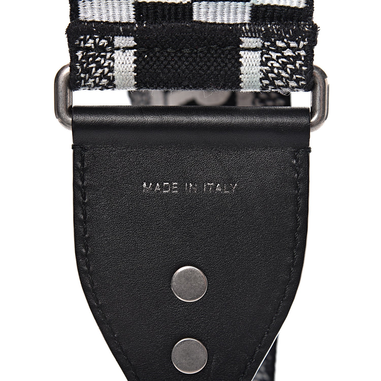 Christian Dior Canvas Embroidered Shoulder Strap Black White 3 of 11
