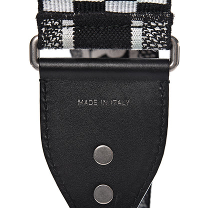 Christian Dior Canvas Embroidered Shoulder Strap Black White 3 of 11