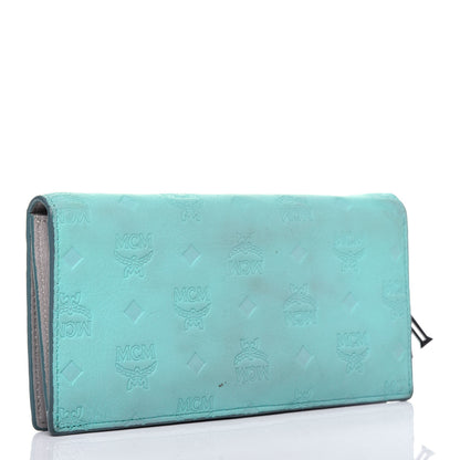 MCM Calfskin Ottomar Large Klara Two Fold Wallet Pool Blue 3 of 20
