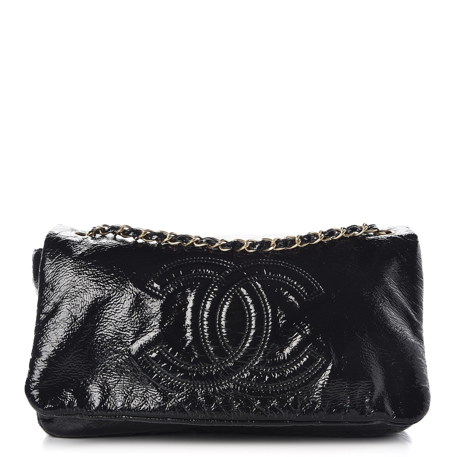 Chanel Vinyl Medium Rock and Chain Flap Black 1 of 9