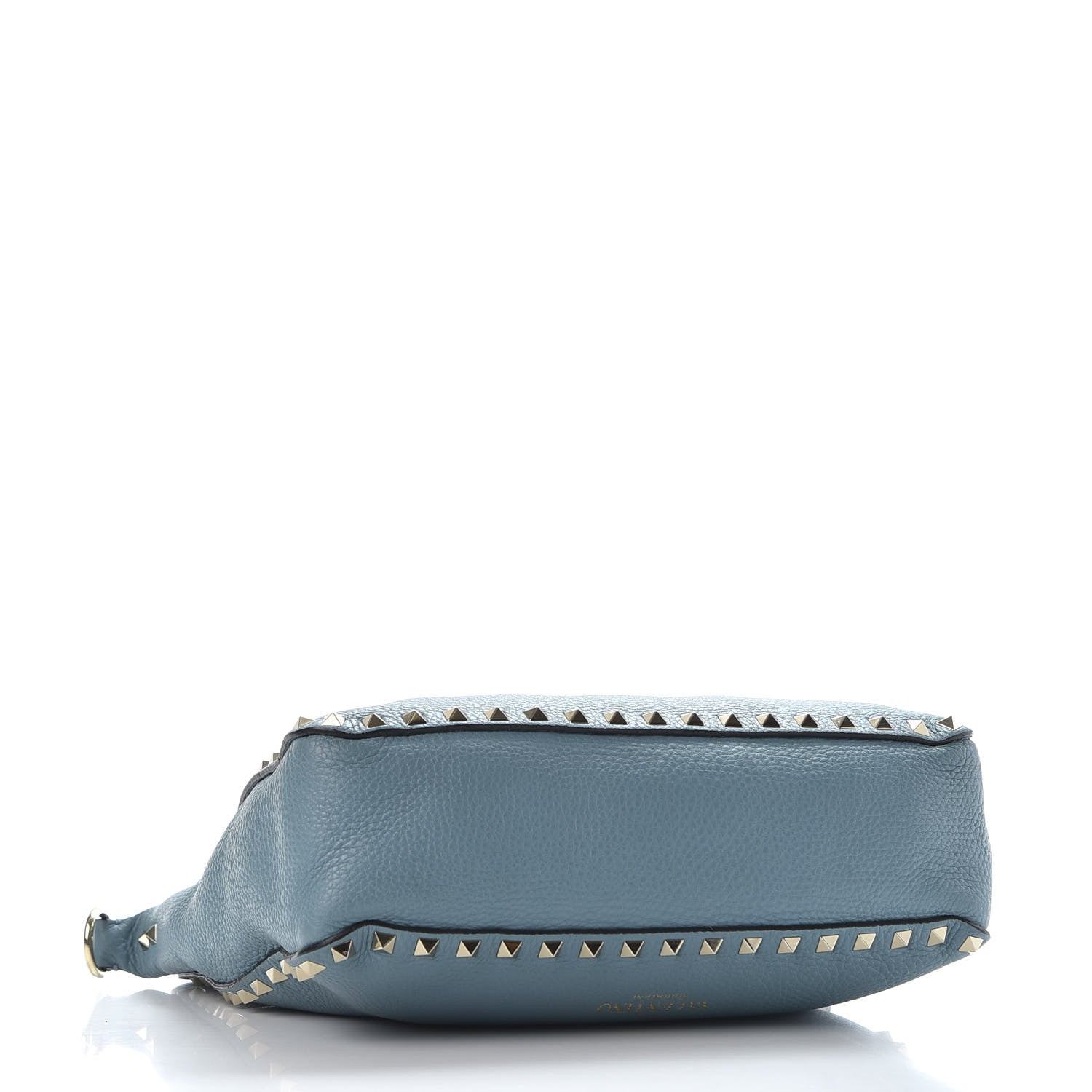 Valentino Garavani Pebbled Calfskin Small Rockstud Flip-Lock Messenger Bag Light Blue 3 of 8