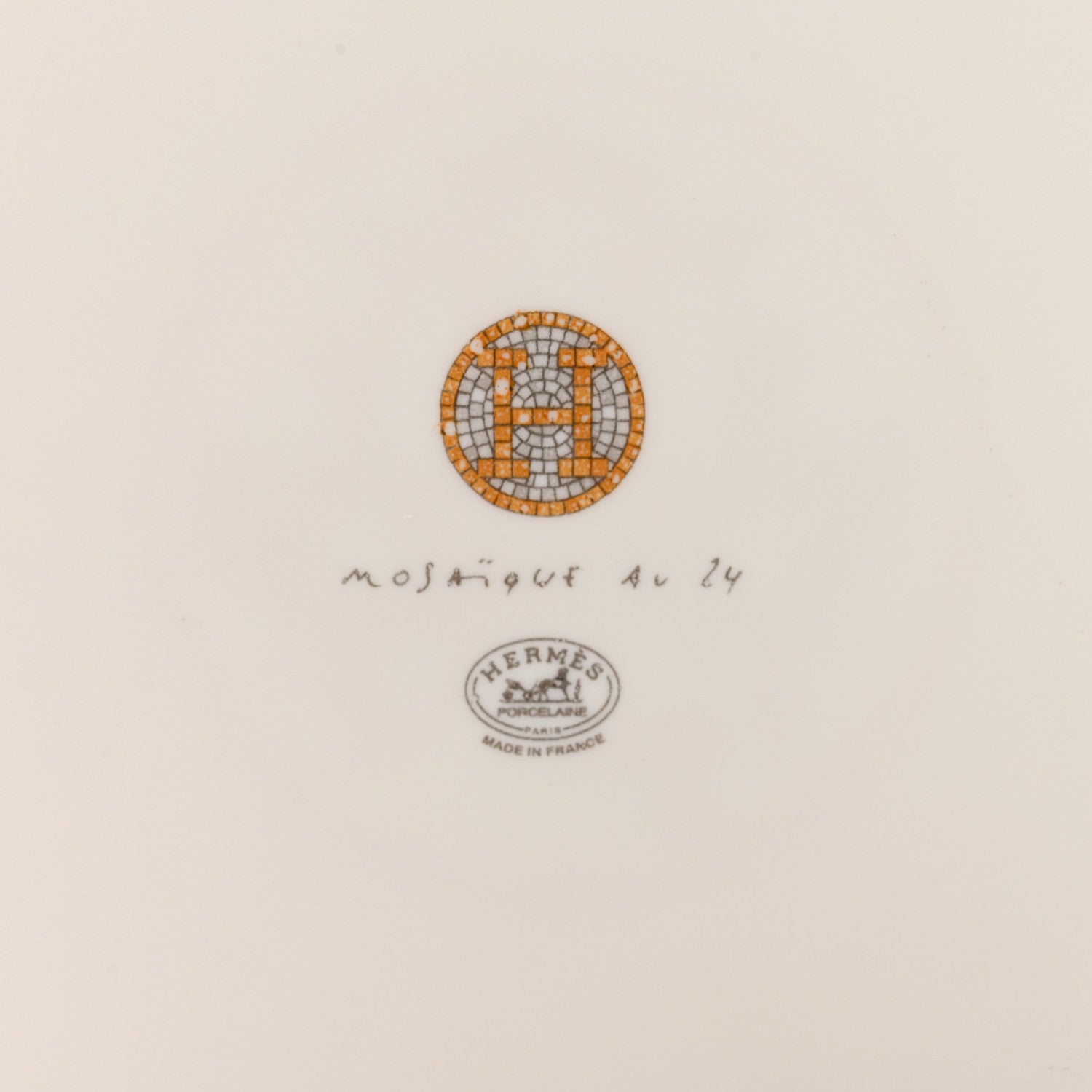 Hermes Porcelain Mosaique au 24 Gold Sushi Plate 3 of 6