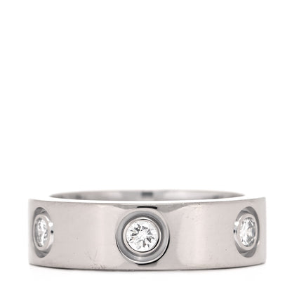 Cartier 18K White Gold 6 Diamond 5.5mm LOVE Ring 50 5.25 5 of 10