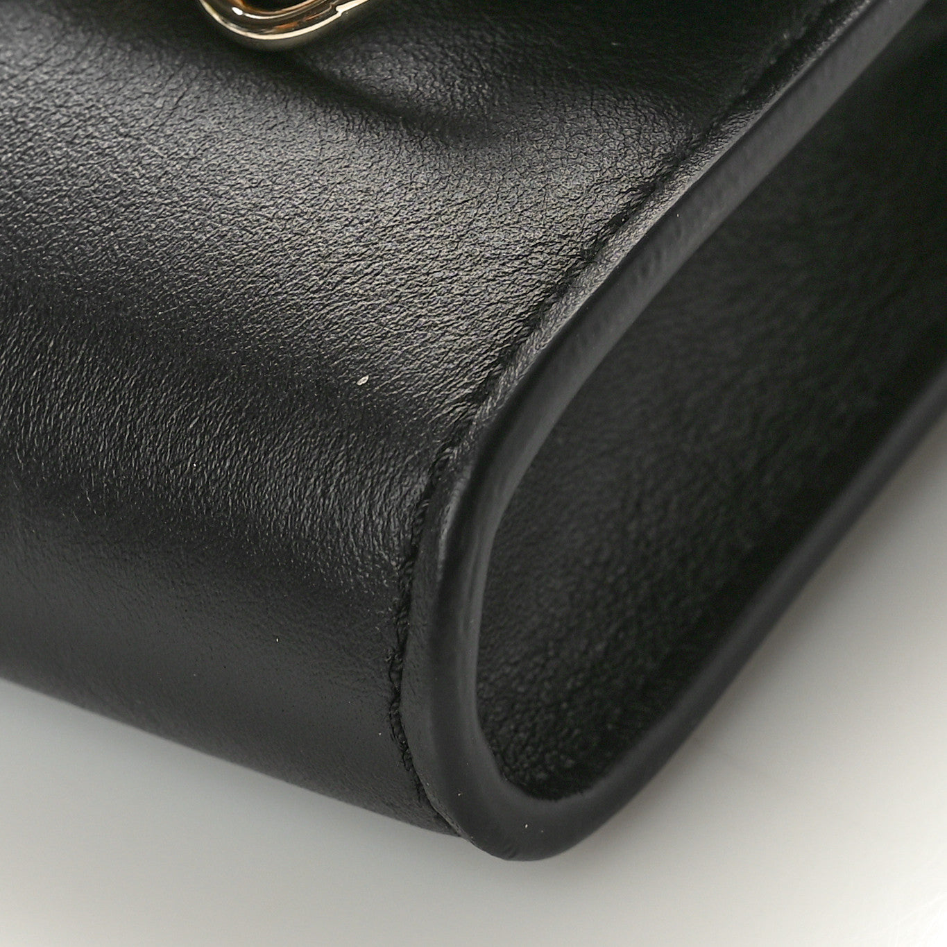 Suede Calfskin Mini Faye Shoulder Bag Black