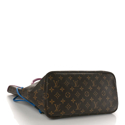 Louis Vuitton Monogram Totem Neverfull MM Magenta 5 of 11
