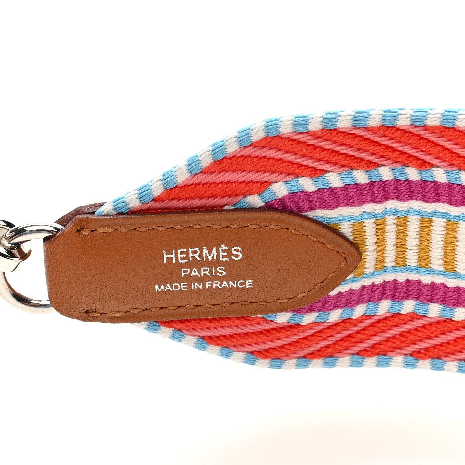 Hermes Toile Swift 50mm Sangle Cavale Shoulder Strap Capucine Magnolia Gold 3 of 4