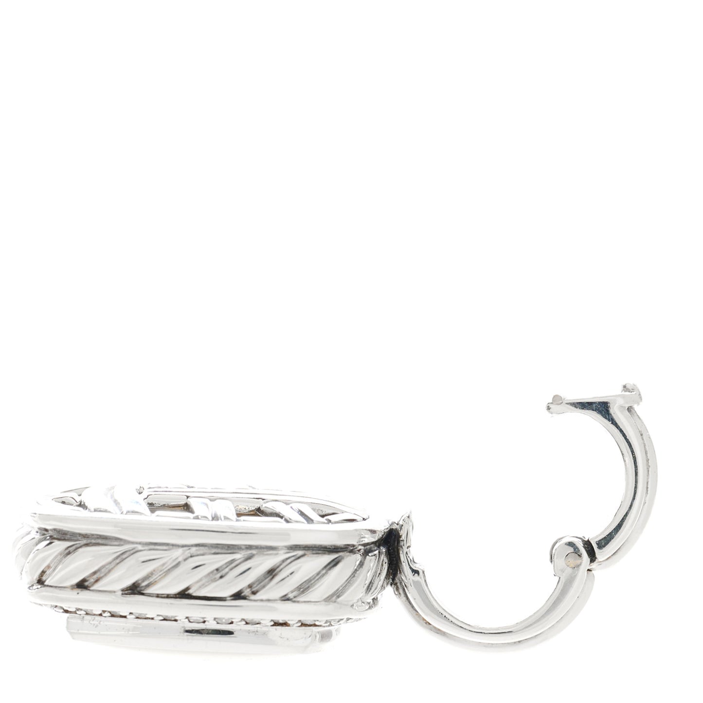 Sterling Silver Diamond Mother of Pearl 14mm Albion Enhancer Pendant
