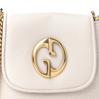 Gucci Pebbled Calfskin Small 1973 Chain Shoulder Bag Off White 9 of 10