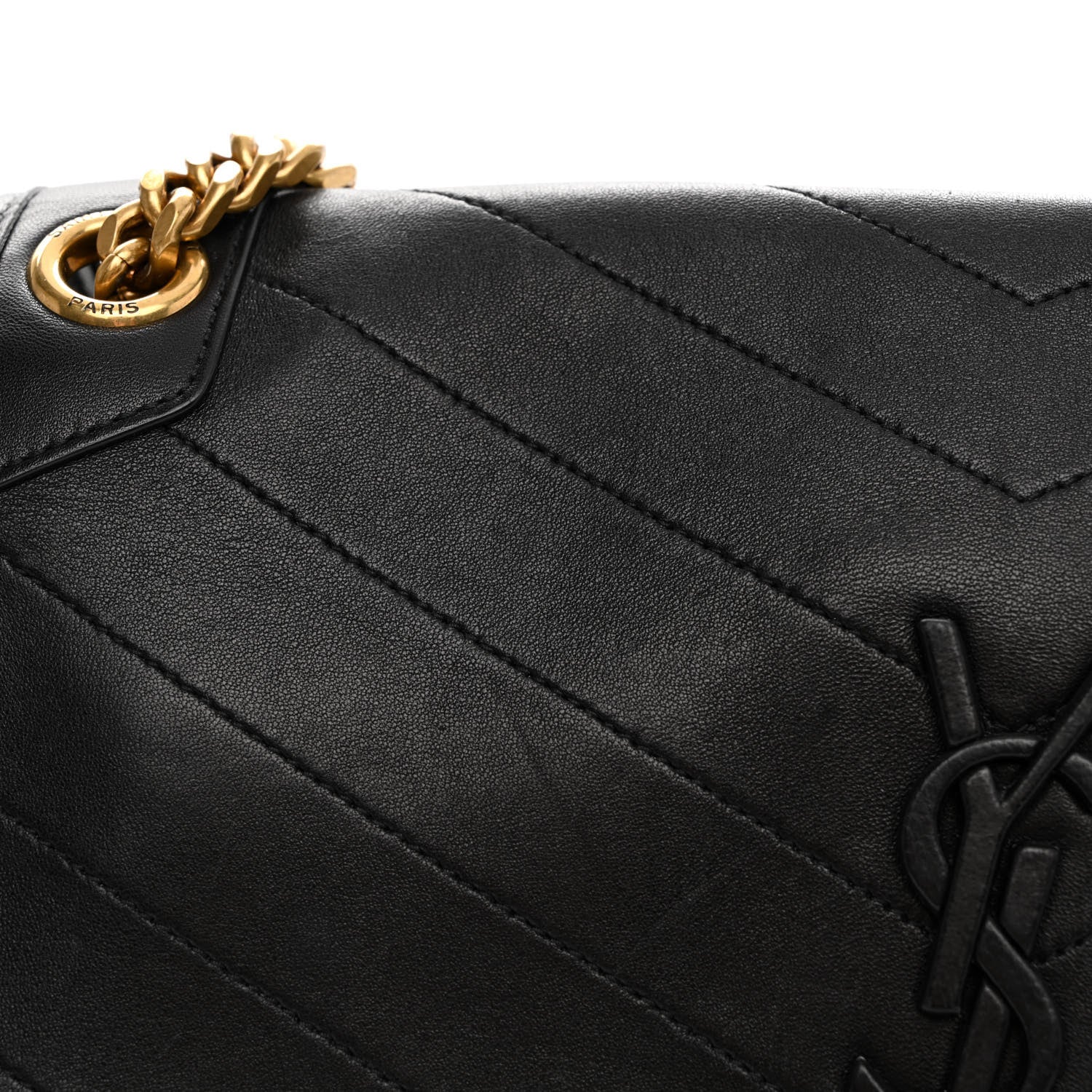 Saint Laurent Lambskin Matelasse Monogram Medium Niki Chain Satchel Black 13 of 16