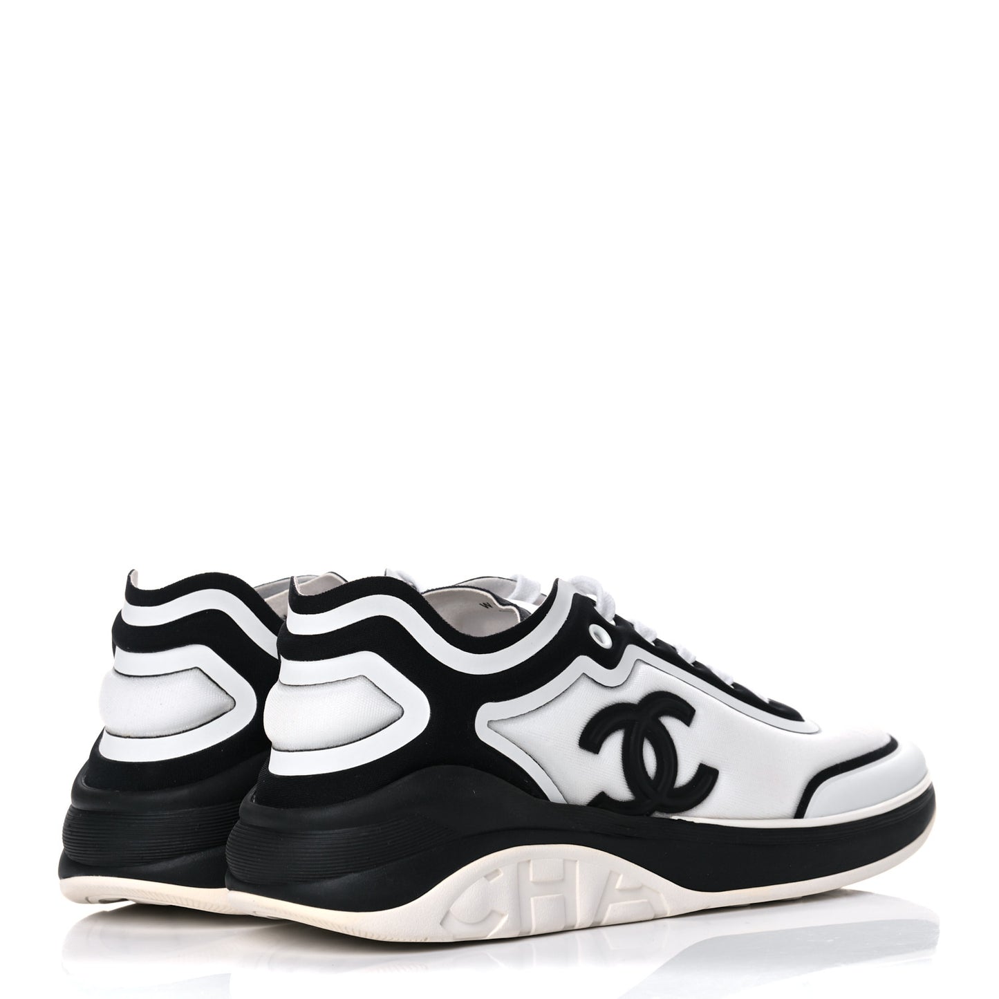 Lycra Womens CC Sneakers 39.5 White Black