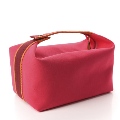 Hermes Canvas Large Bride-A-Brac Pouch Hibiscus 3 of 9