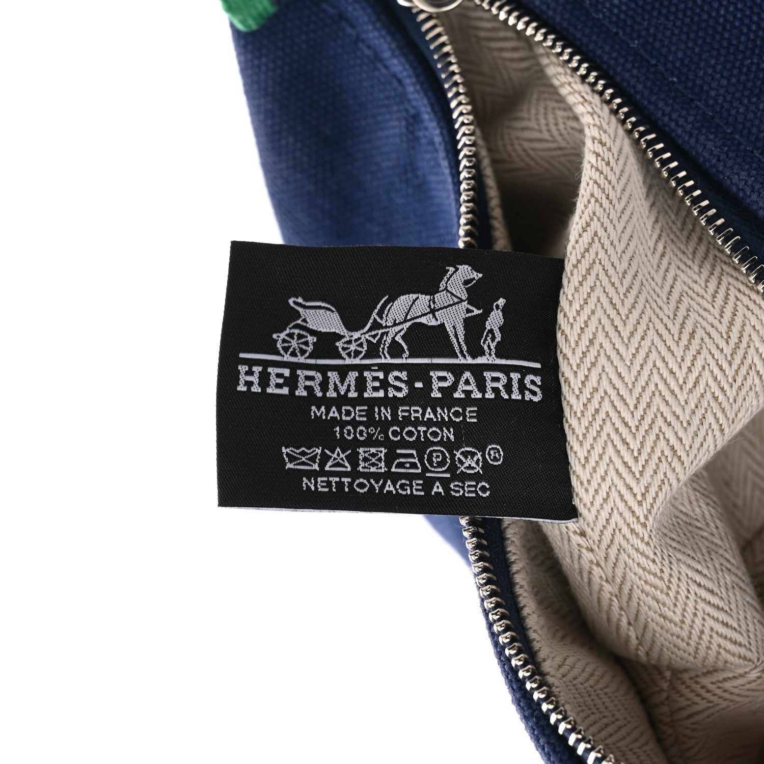 Hermes Canvas Small Bride-A-Brac Pouch Marine 6 of 9