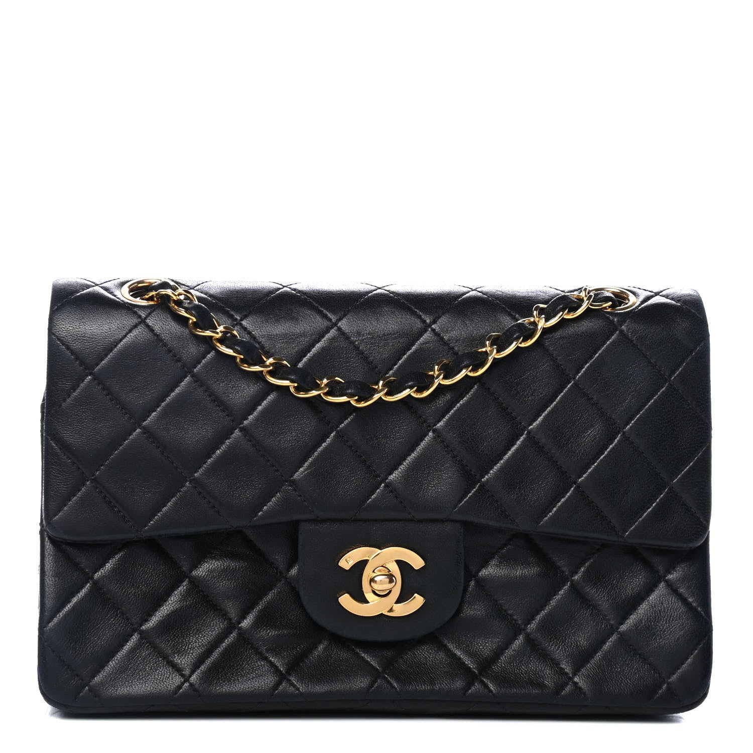 Chanel Lambskin Quilted Small Double Flap Black 1 of 4
