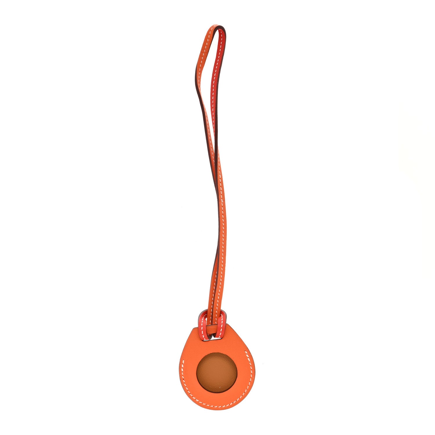Hermes Swift AirTag Bag Charm Orange Capucine 1 of 3
