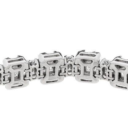 Parker & West by FASHIONPHILE 18K White Gold Diamond 8.30ctw Baguette Round Link Bracelet 5 of 6