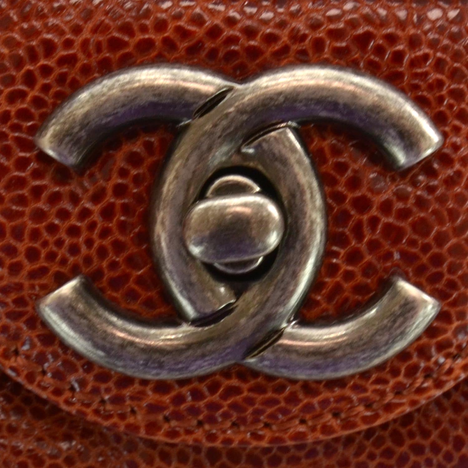 Chanel Caviar Quilted Small Elastic Flap Brown 5 of 10