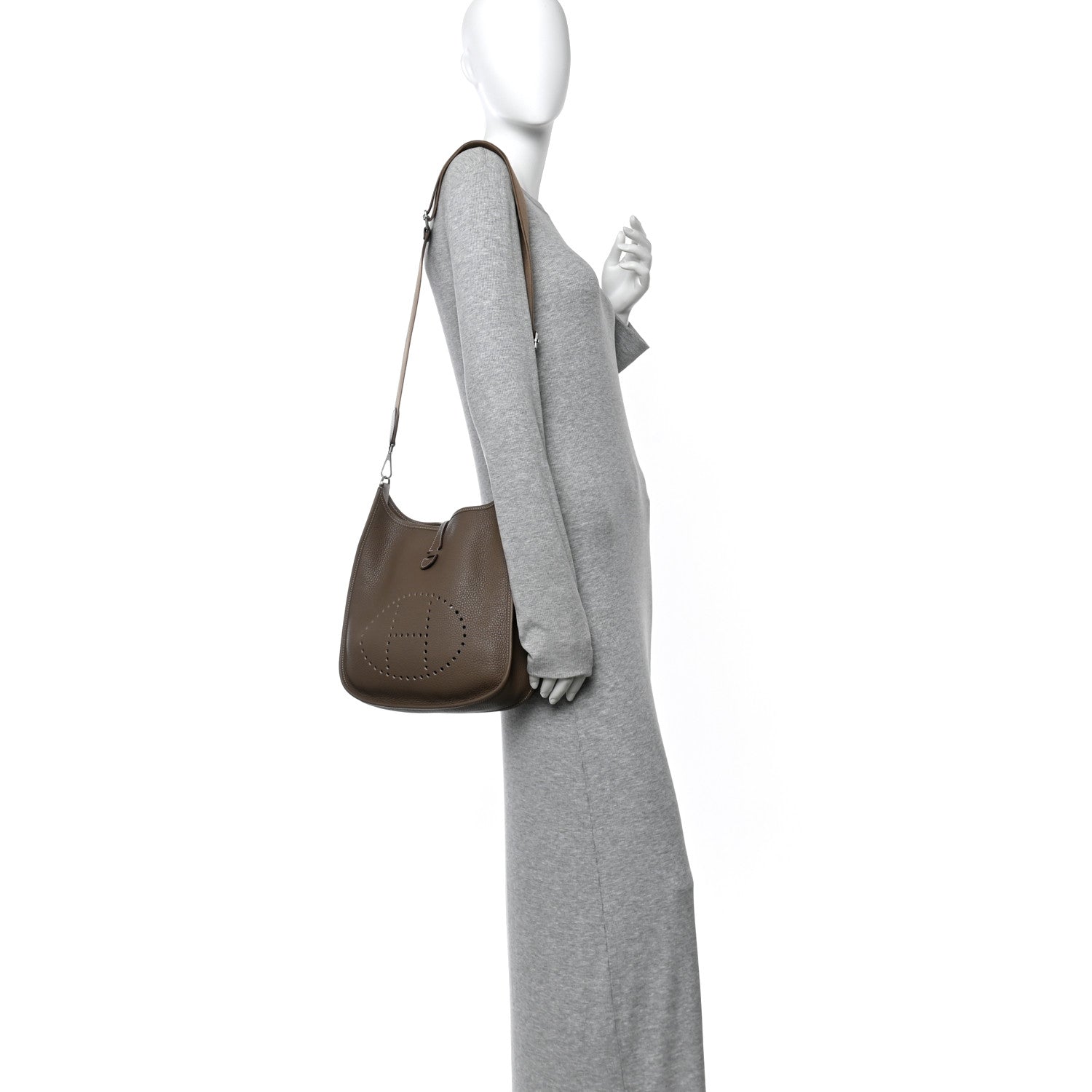 Hermes Taurillon Clemence Evelyne III PM Etoupe 2 of 10