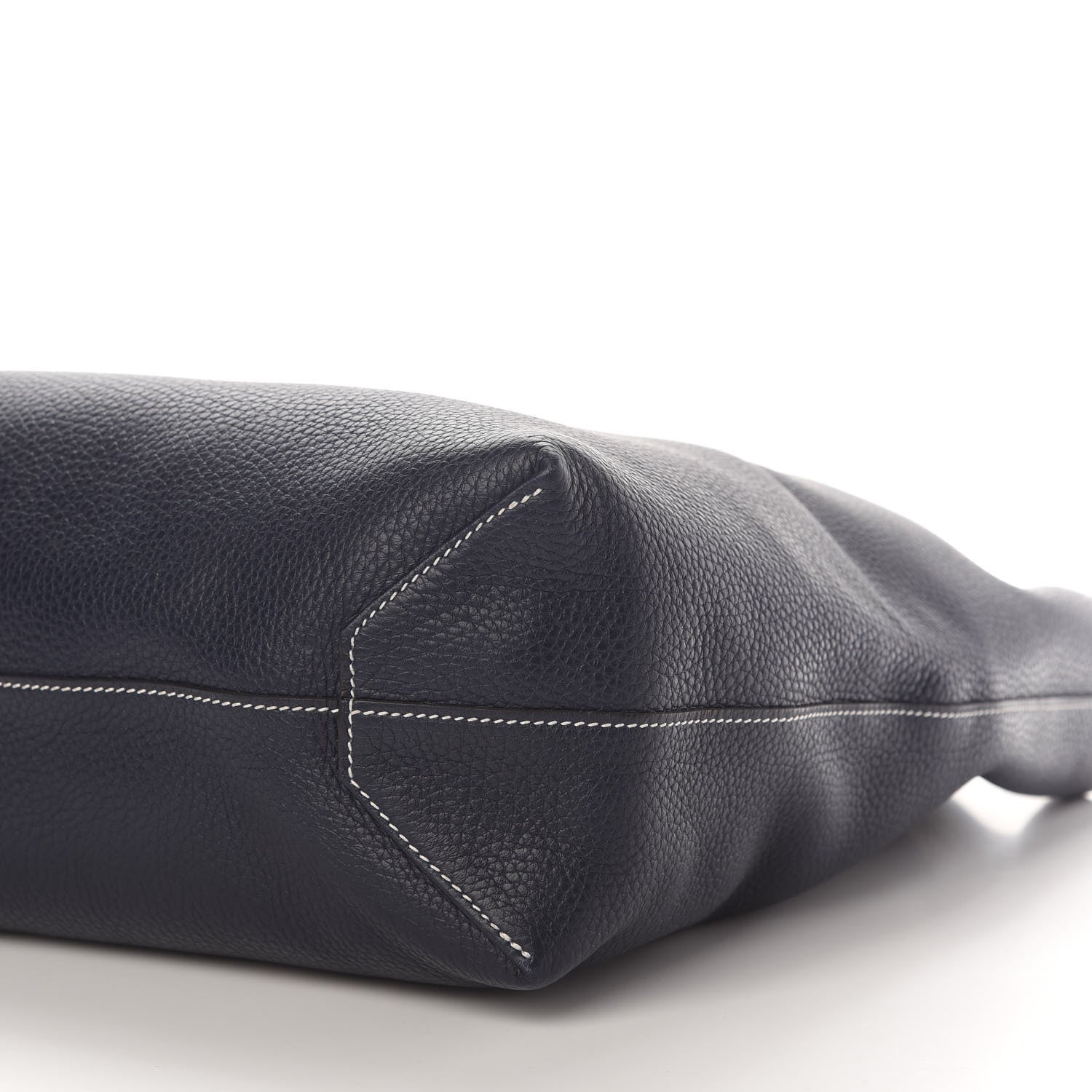 Hermes Taurillon Clemence Double Sens 36 Reversible Tote Bleu Nuit Magnolia 12 of 17