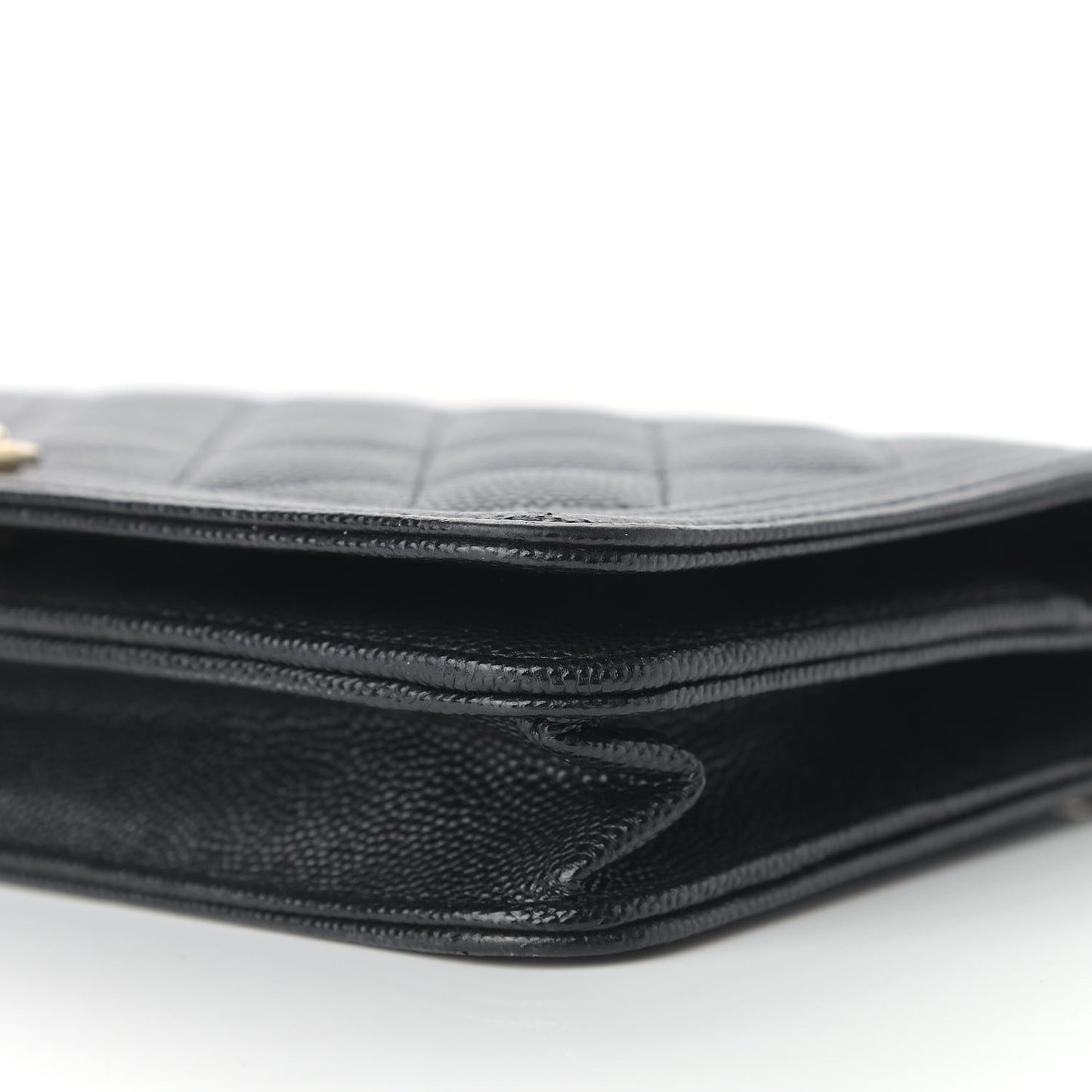 Caviar Quilted Boy Wallet On Chain WOC Black
