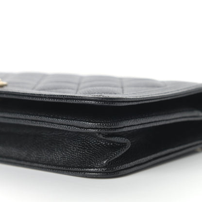 Chanel Caviar Quilted Boy Wallet On Chain WOC Black 10 of 11