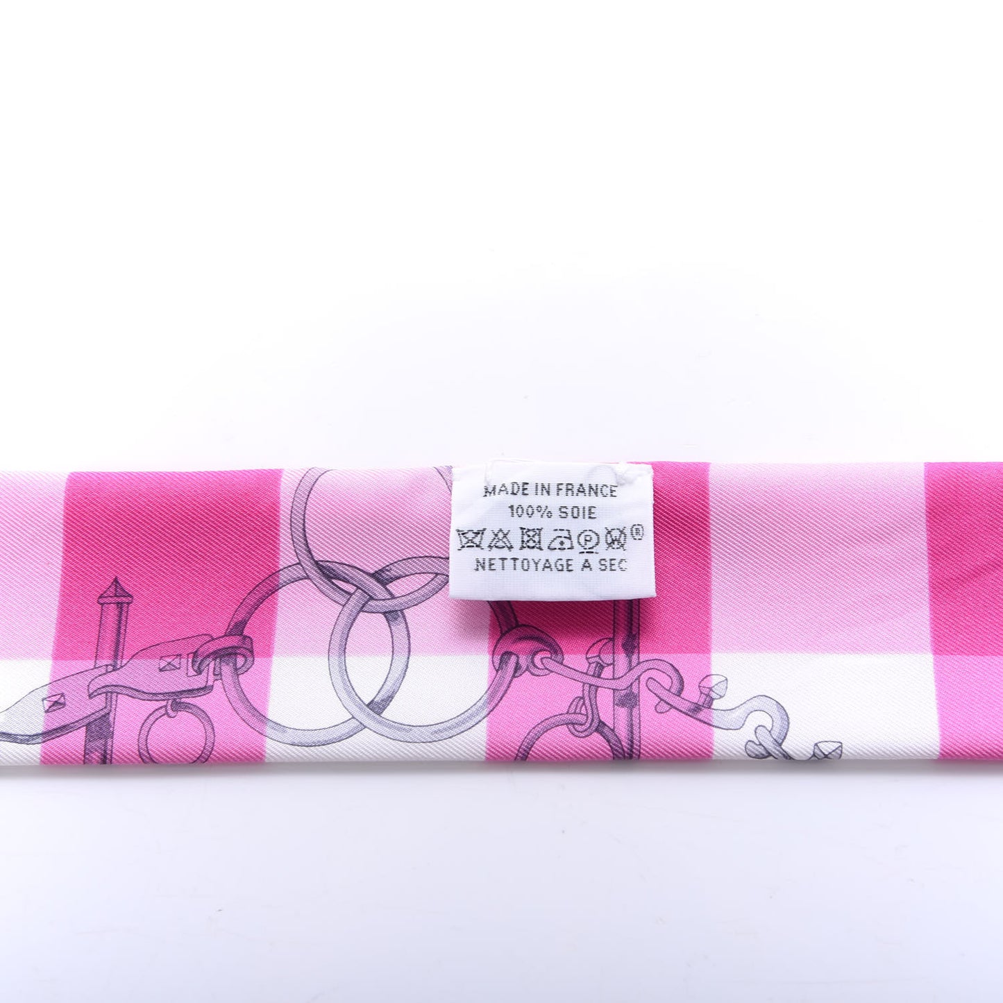 Silk Mors Et Gourmettes Vichy Twilly Rose Vif Framboise White