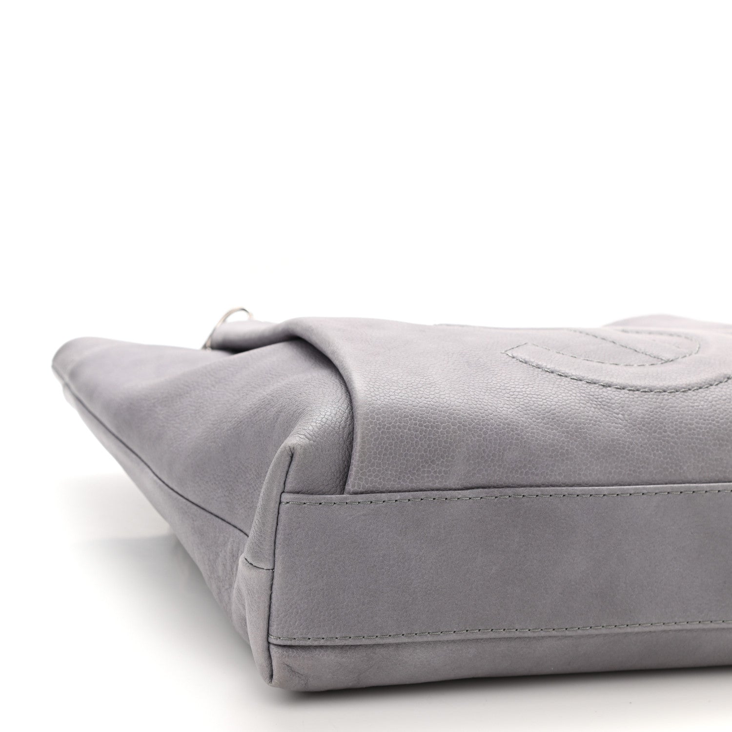 Chanel Caviar Large CC Tuck Tote Grey 9 of 10