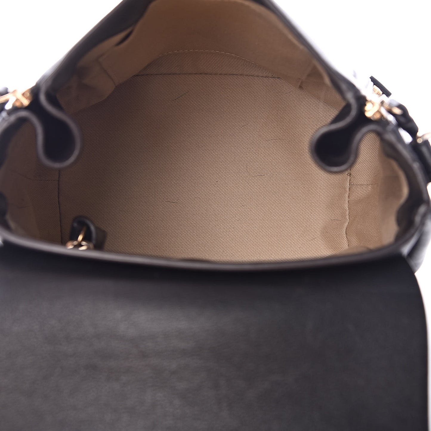 Suede Calfskin Small Faye Backpack Black