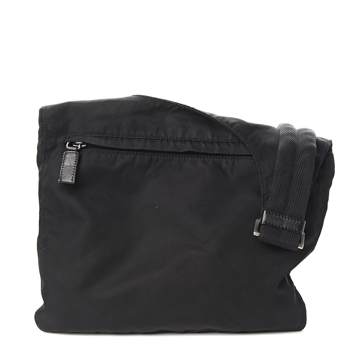 Prada Nylon Flat Messenger Bag Black 1 of 9