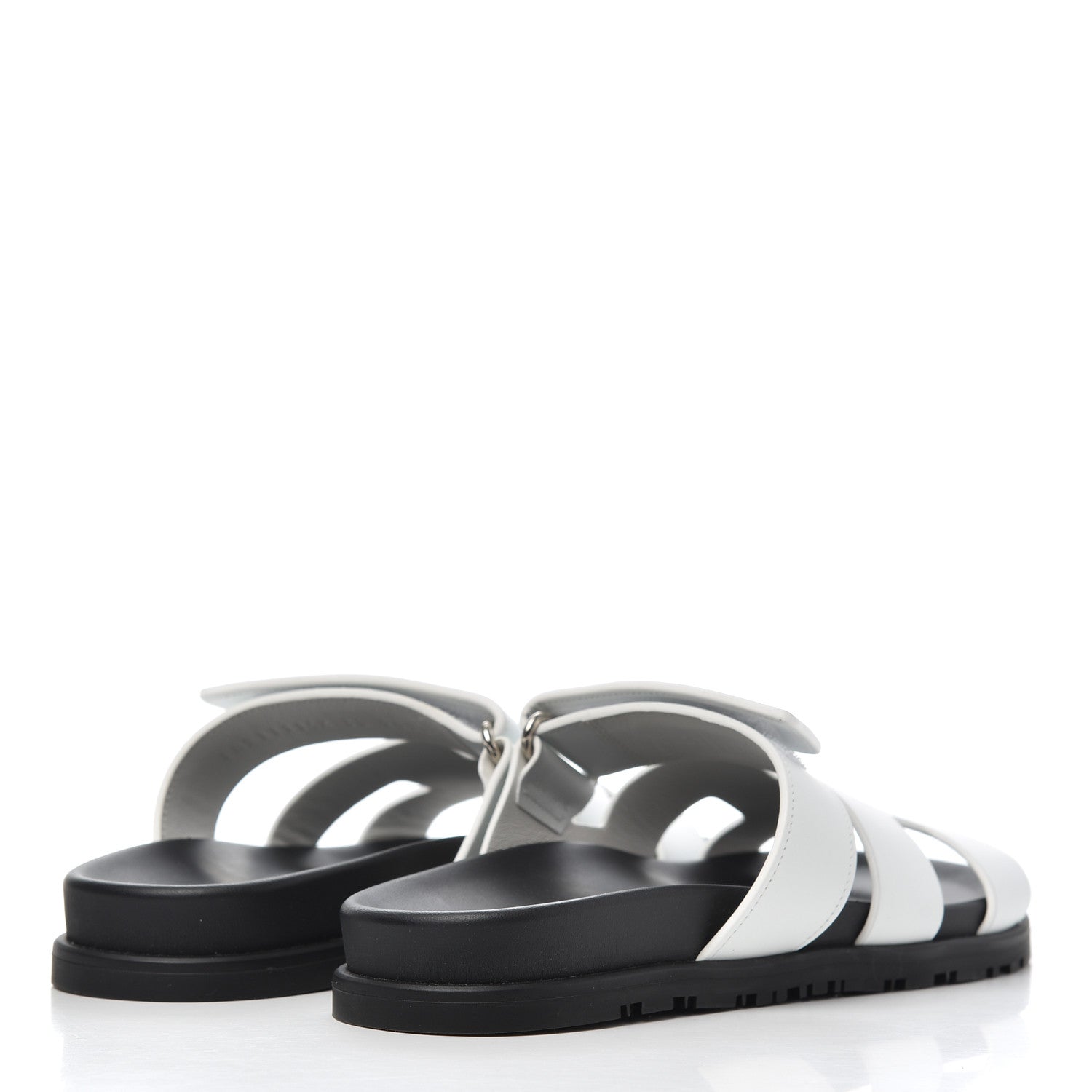 Hermes Calfskin Womens Chypre Sandals 38 White 4 of 11