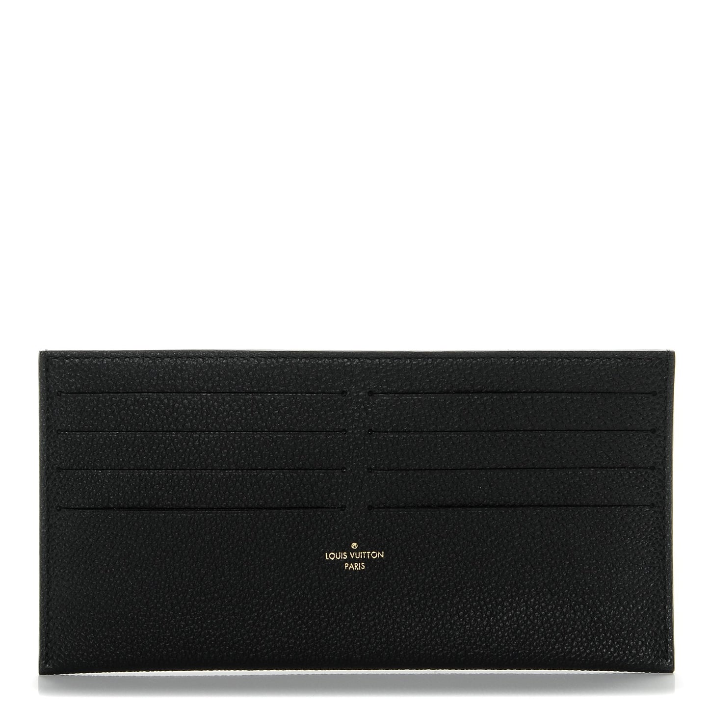 Calfskin Felicie Chain Wallet Card Holder Insert Black
