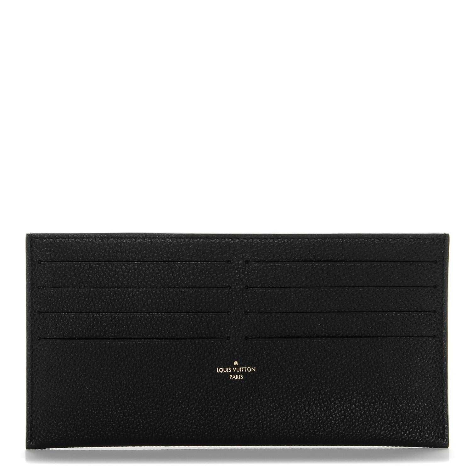 Louis Vuitton Calfskin Felicie Chain Wallet Card Holder Insert Black 1 of 6