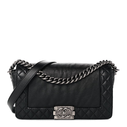 Chanel Calfskin Medium Boy Reverso Flap Black 1 of 8