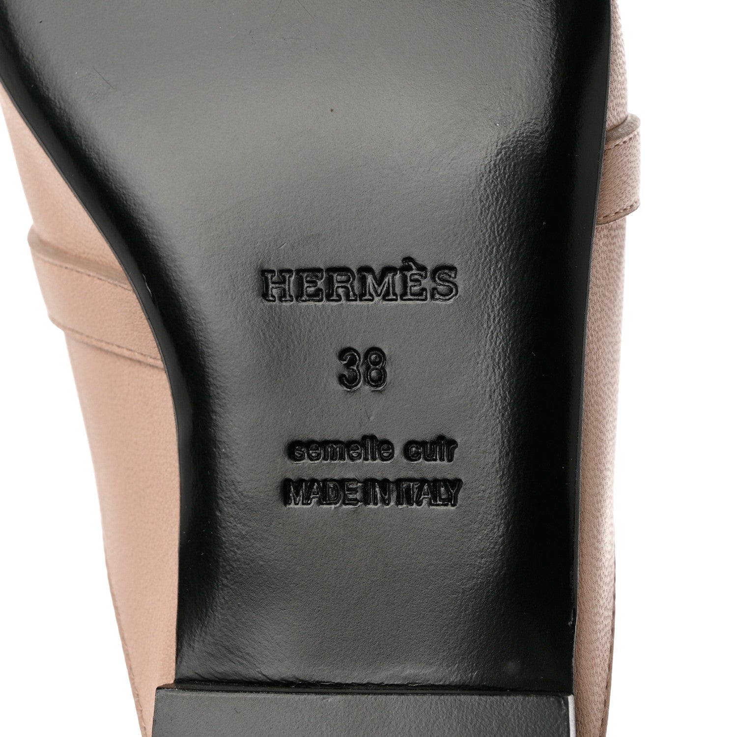 Hermes Goatskin Oz Mules 38 Beige Nude 8 of 10