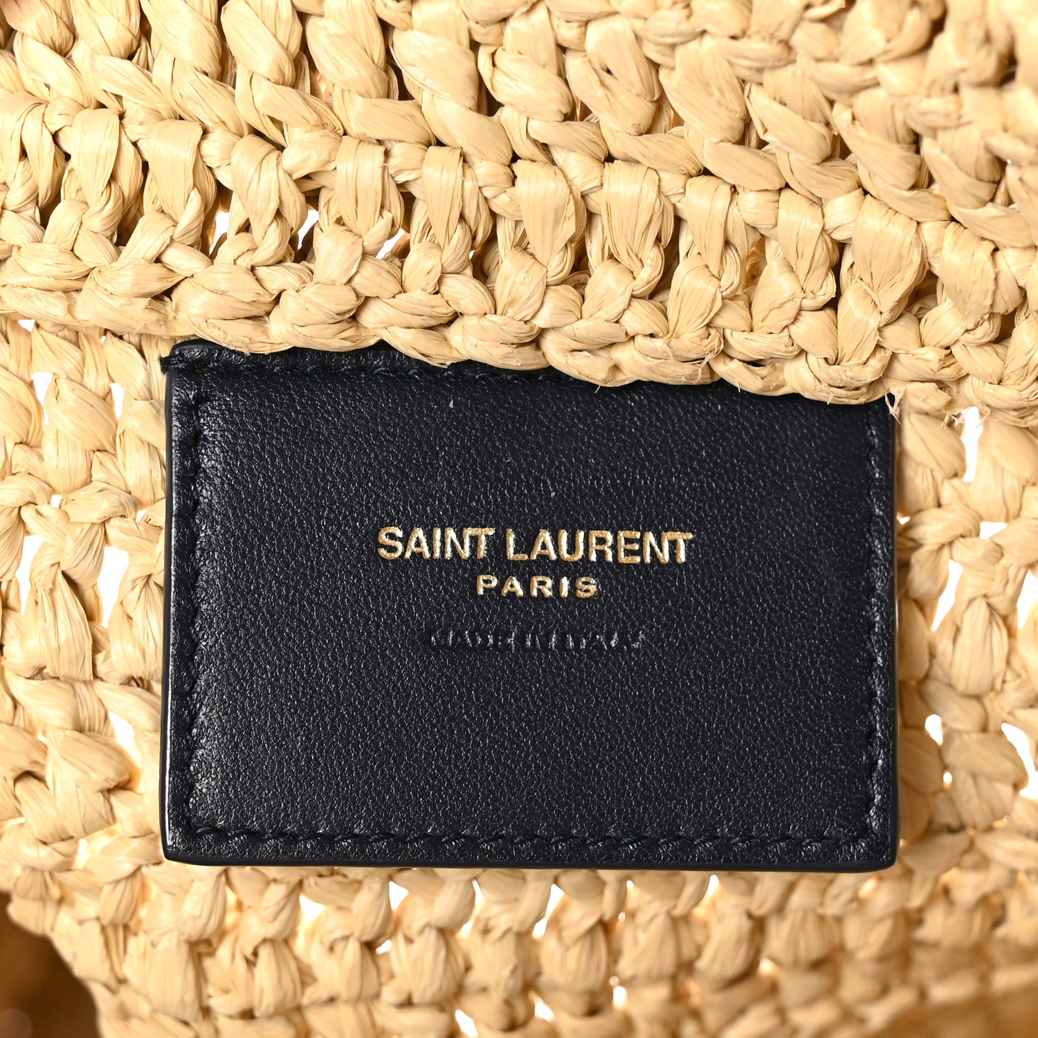 Saint Laurent Raffia Rive Gauche Tote Natural 6 of 9
