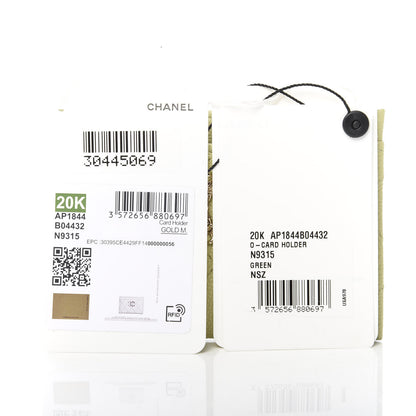 Chanel Caviar Quilted French New Wave Card Holder Light Green 10 of 10