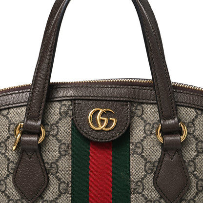 Gucci GG Supreme Monogram Web Medium Ophidia Top Handle Dome Bag Brown 8 of 12