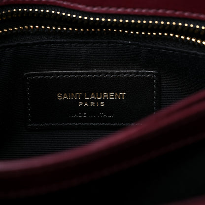 Saint Laurent Calfskin Y Quilted Monogram Toy Loulou Monogram Crossbody Bag Rouge Legion 7 of 10
