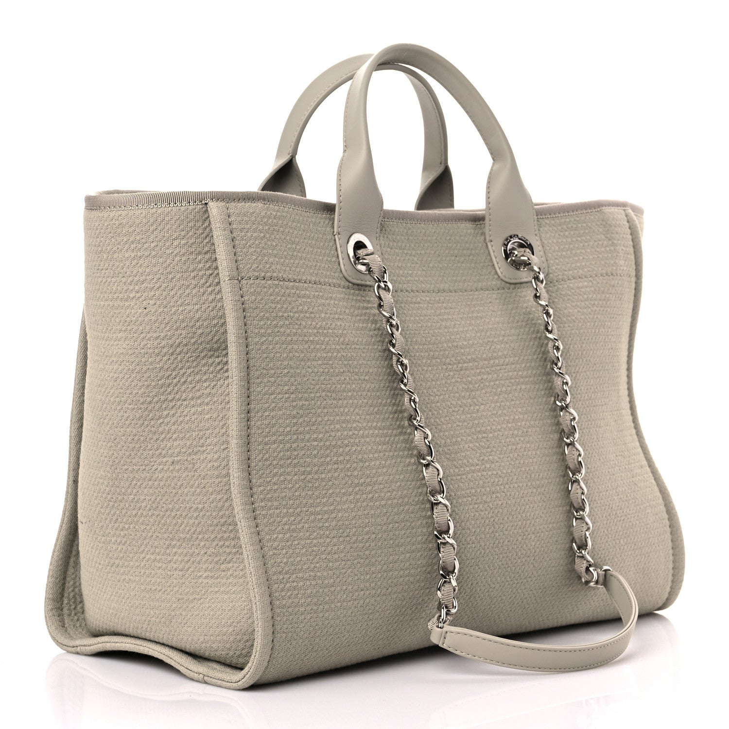 Chanel Mixed Fibers Medium Deauville Tote Grey 4 of 12
