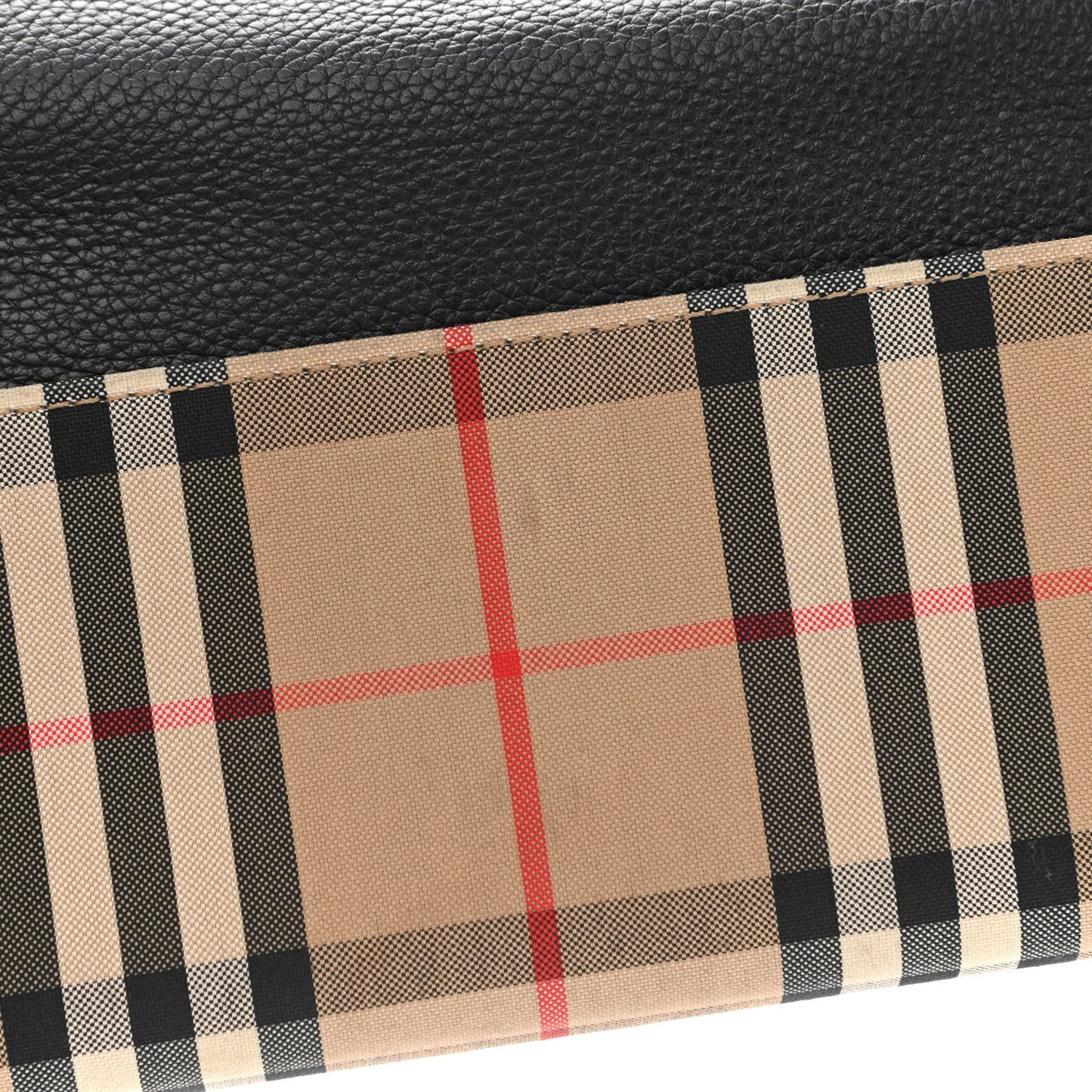 Vintage Check Grain Calfskin Halton Wallet Black