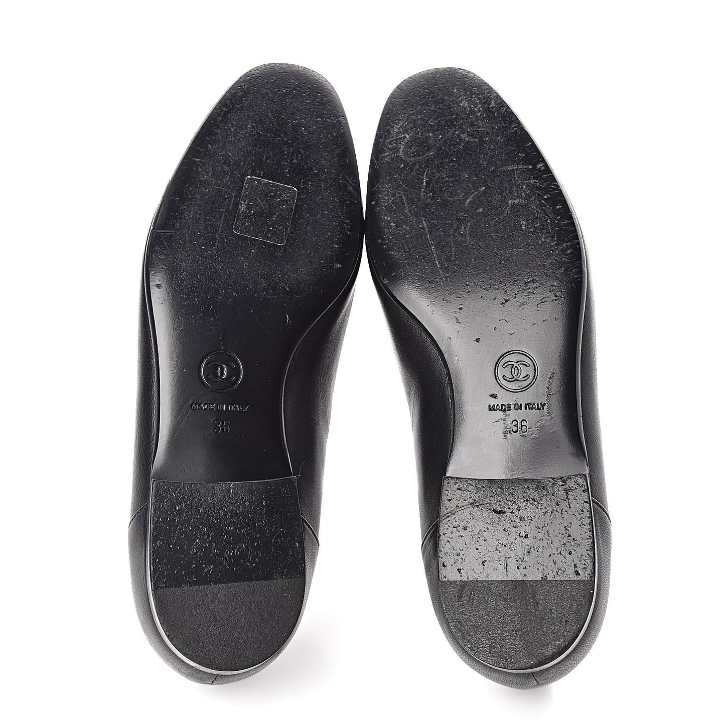 Lambskin CC Loafers 36 Black