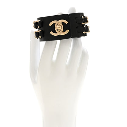 Chanel Lambskin CC Chain Turnlock Bracelet Black 2 of 5