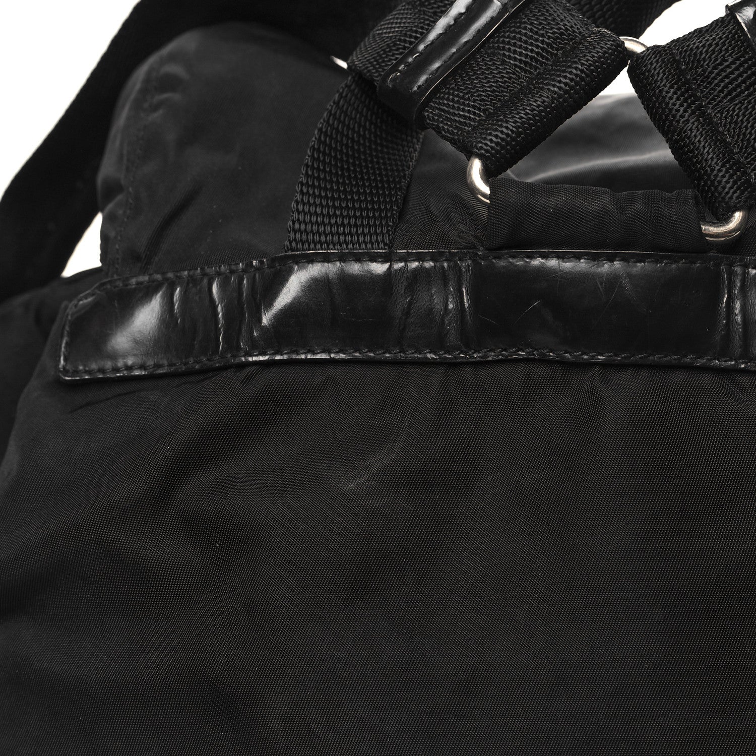 Prada Tessuto Nylon Saffiano Vela Backpack Black 11 of 11