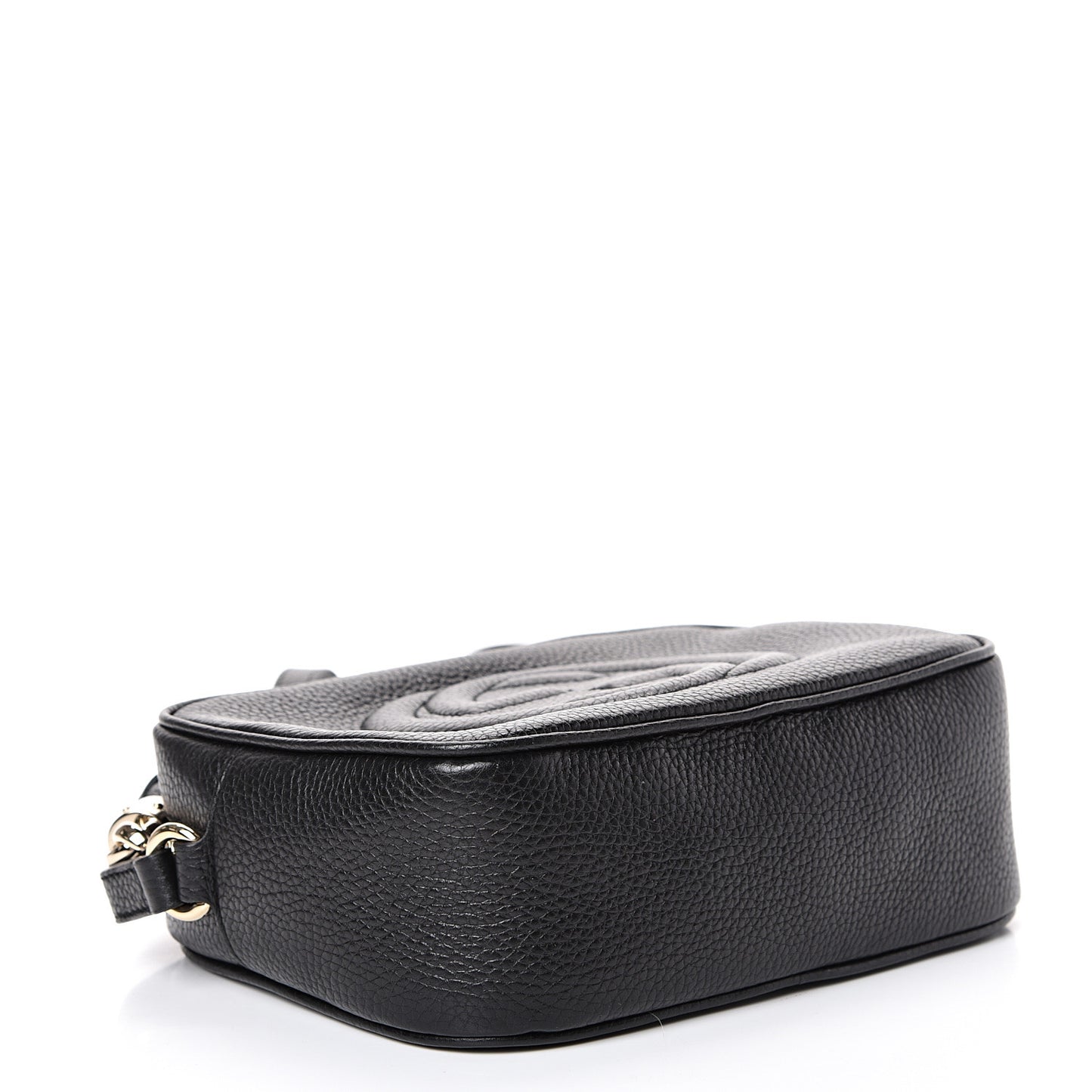 Pebbled Calfskin Small Soho Disco Bag Black