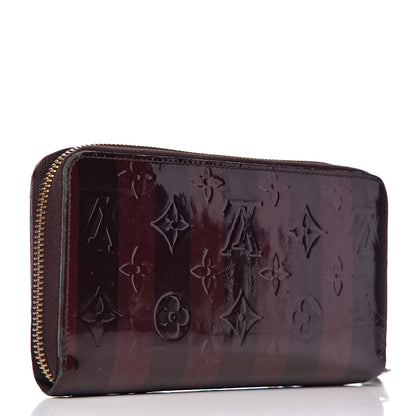 Louis Vuitton Vernis Rayures Zippy Wallet Amarante 3 of 13