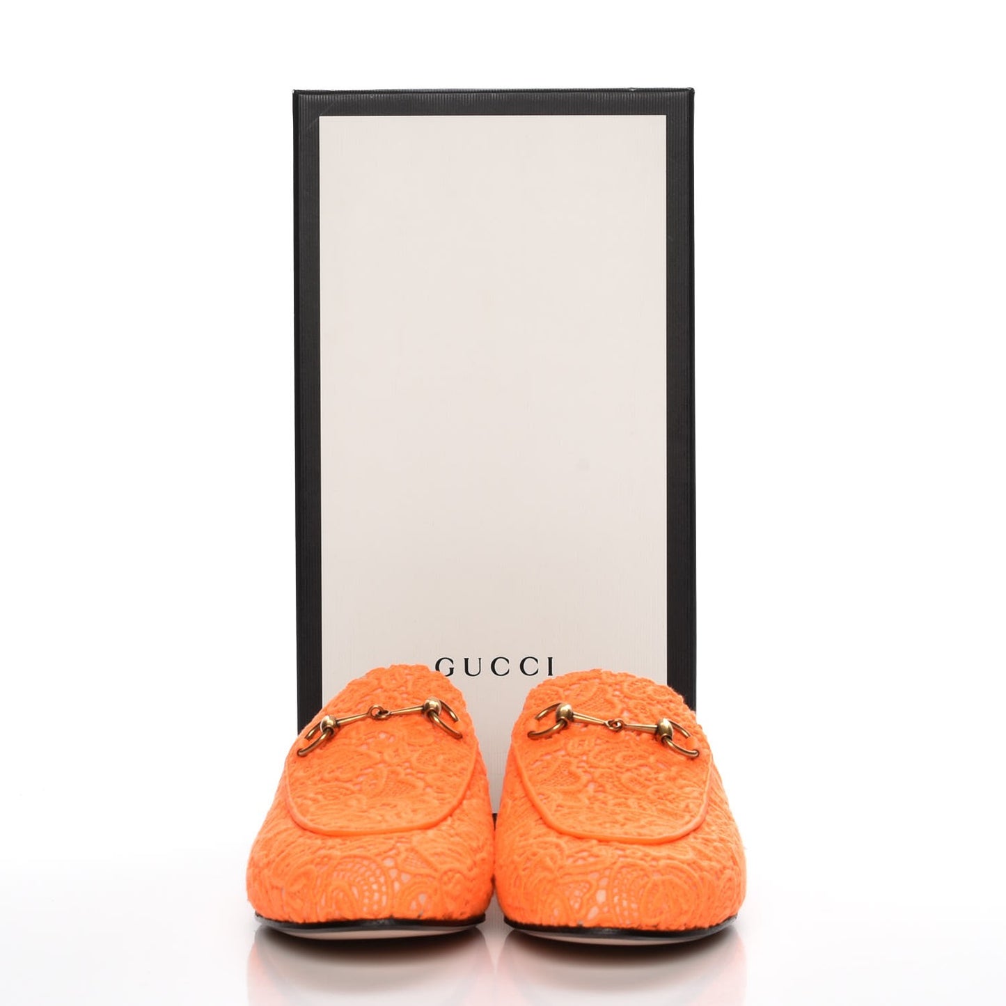 Lace Malaga Kid Womens Princetown Slippers 38 Orange Fluo Skin Rose