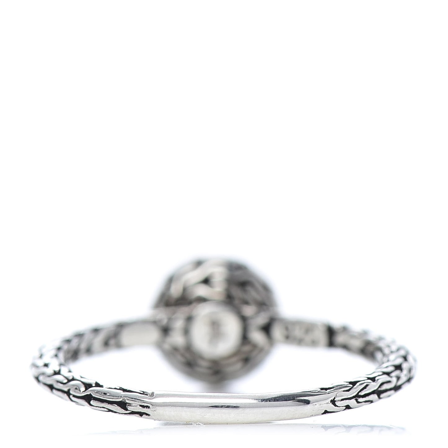 Sterling Silver Palu Hammered Round Ring 57 8